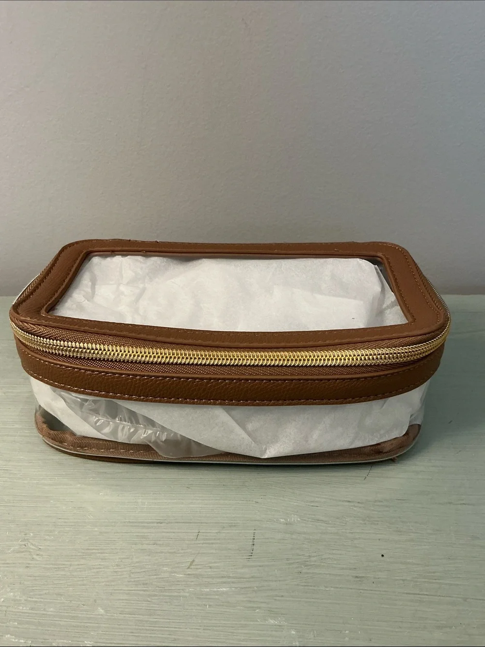 a new day Brown Clear Makeup Travel Case New